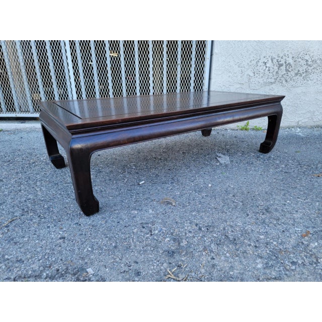 1970s Vintage Ming Style Rosewood Coffee Table. For Sale - Image 12 of 18