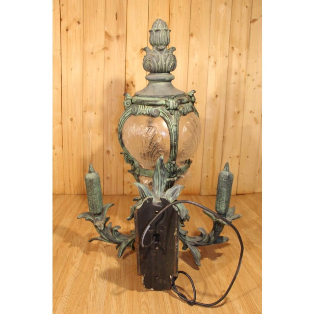 Cast Iron Sconces based on Pont Alexandre III Models, 1960s, Set of 2 For Sale - Image 4 of 14
