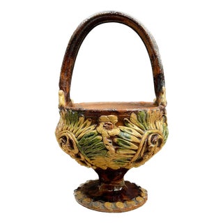 Ceramic Brazier with Handle, 1800 For Sale
