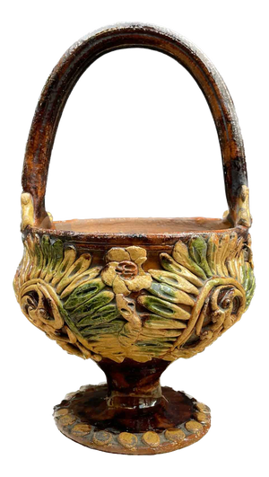 Ceramic Brazier with Handle, 1800
