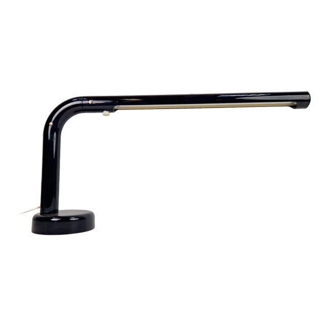 Vintage Black Tube Desk Lamp by Anders Pehrson for Atelje Lyktan, 1970s For Sale