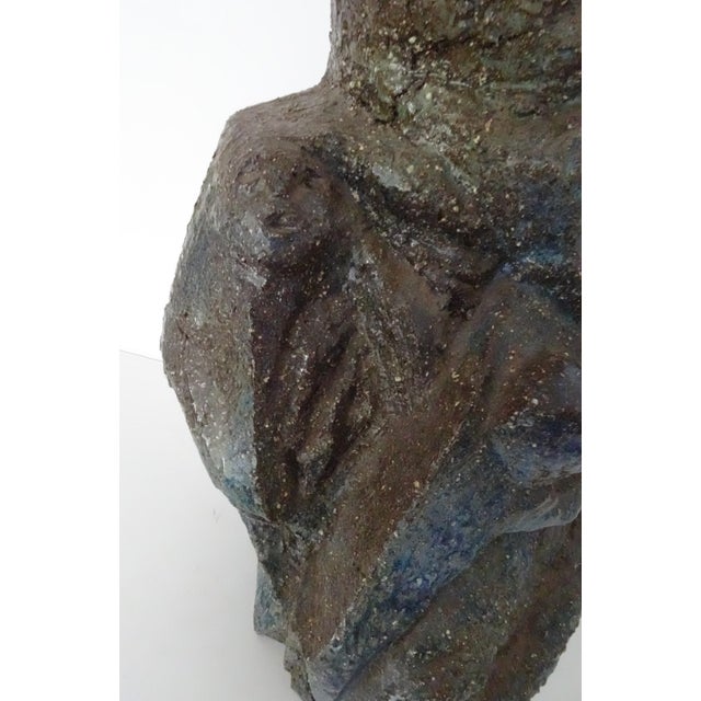 Abstract Belgian Ceramic Sculpture of Mother with Child by Paul De Bruyne, 1960s For Sale - Image 6 of 18
