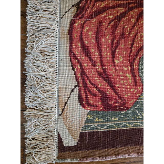 Vintage Persian Pictorial Tabriz Rug, Hand-Knotted Wool For Sale - Image 10 of 18