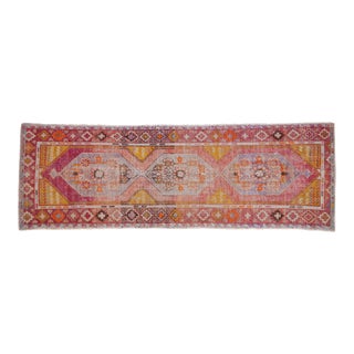 Vintage Distressed Oushak Rug Runner - 3' X 8'7" For Sale