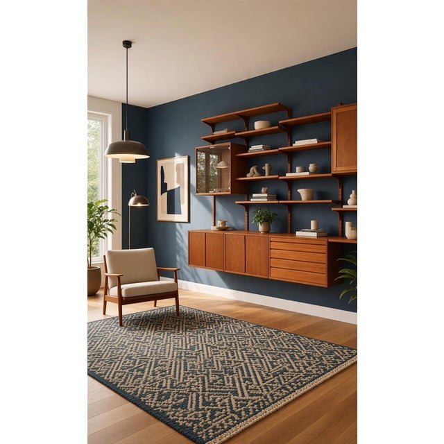 Wood Large Wall-Mounted Shelving System in Teak by Poul Cadovius for Cado, 1960s For Sale - Image 7 of 18