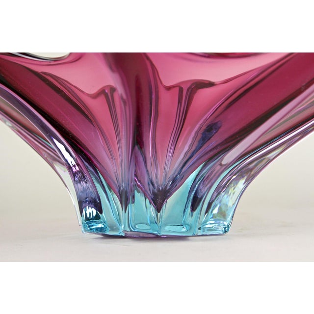 Mid-Century Murano Glass Bowl in Purple-Blue Tones, Italy, 1960s For Sale - Image 11 of 18