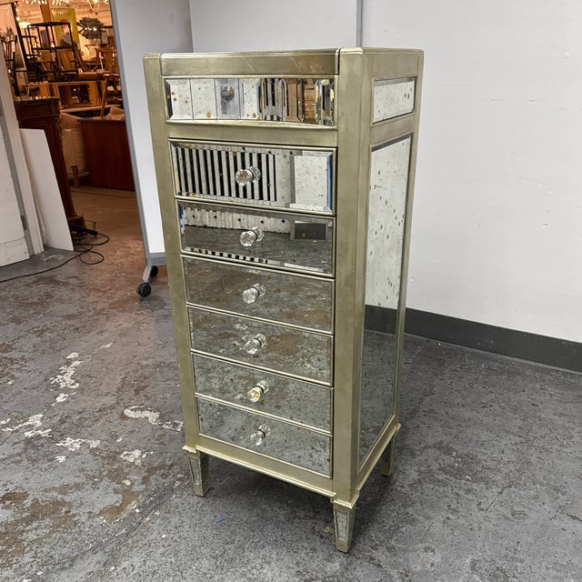 Caracole Caracole Twinkle Twinkle Mirrored Jewelry Armoire For Sale - Image 4 of 12