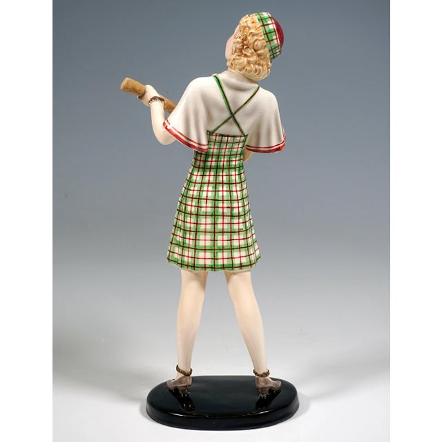 Art Deco Girl with Ukulele Figurine by Stephan Dakon, 1930s For Sale - Image 4 of 8