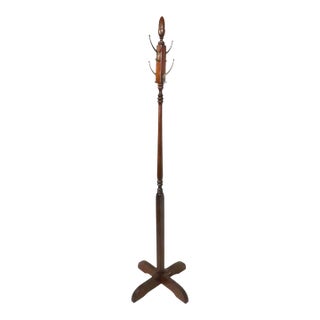 Vintage Freestanding Coat Rack by the Fair Furniture Company Newark New Jersey For Sale