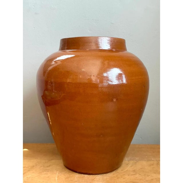 Vintage Moroccan Glazed Ceramic Vase For Sale In West Palm - Image 6 of 12