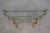 Traditional Labarge Brass & Glass Horse Head Demilune Console Table For Sale - Image 3 of 13