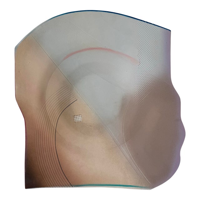 1988 Modernist Abstract Expressionist Design Art Pottery Plate For Sale