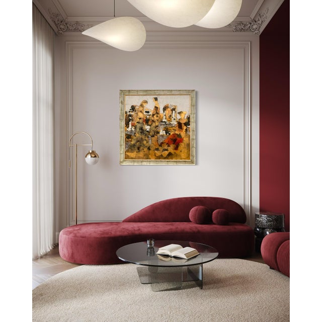 Andrea Stella "Among the Etruscan Ruins" Large Gold Leaf Oil Mixed Media Painting, Figurative, Italian Contemporary Art, 2010 For Sale - Image 11 of 11