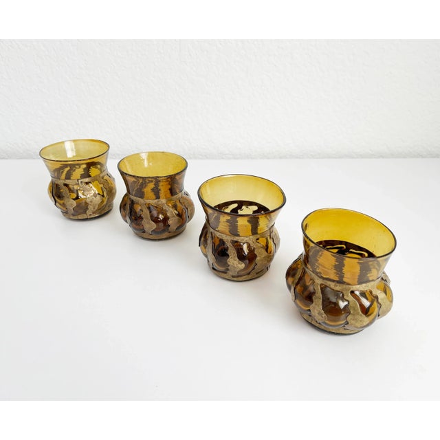 Mid-Century Brutalist Felipe Derflingher Caged Barware Glasses- Set of 4 For Sale - Image 10 of 12