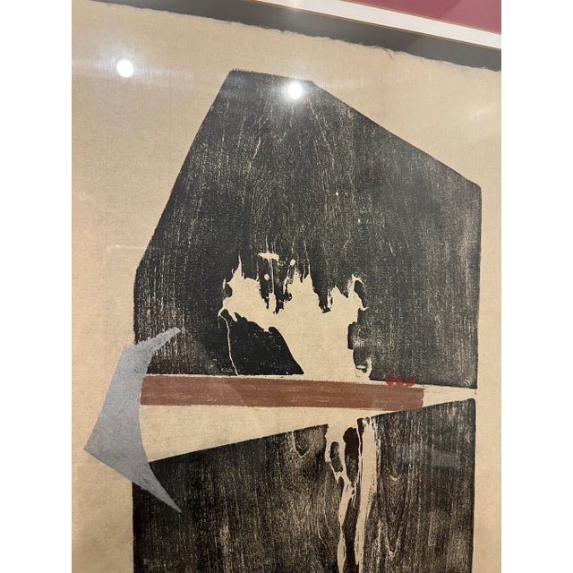 Glass Framed Stamped Litho by Artist Carol Morgan Signed and Numbered Ap 1/1 79’ For Sale - Image 7 of 10