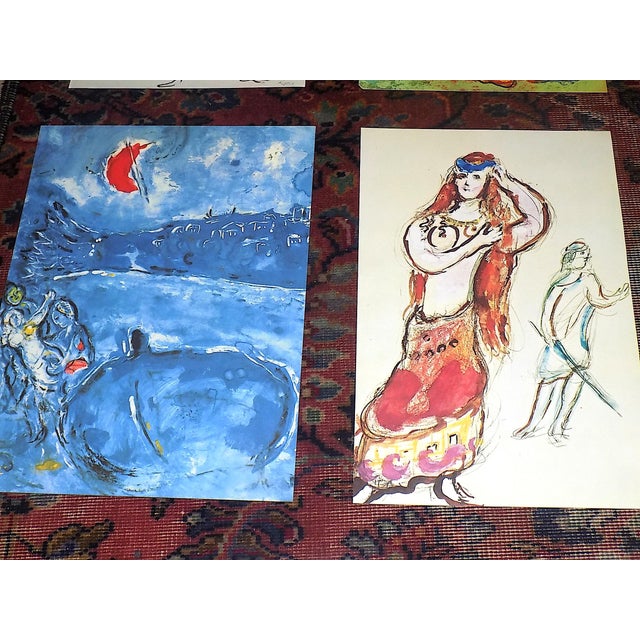 Marc Chagall Vintage Mid 20th Century Abstract Marc Chagall Lithographs - Set of 9 For Sale - Image 4 of 9