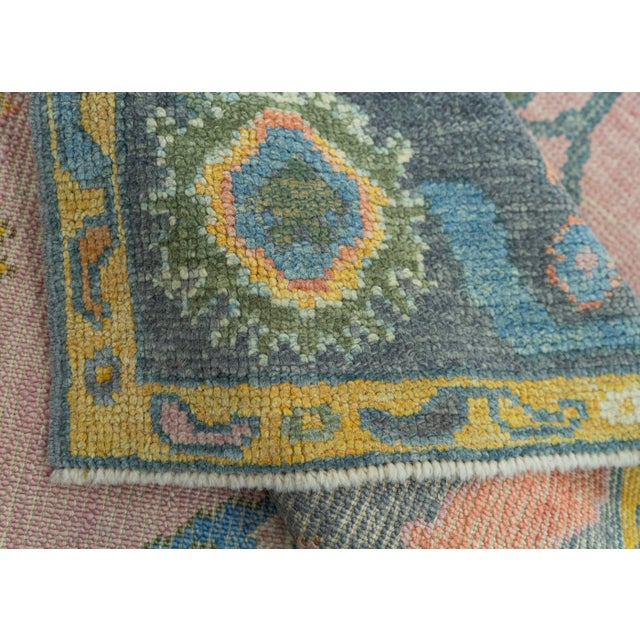 Pink Turkish Oushak Rug 4'10" x 7'2" #19053 For Sale - Image 8 of 8