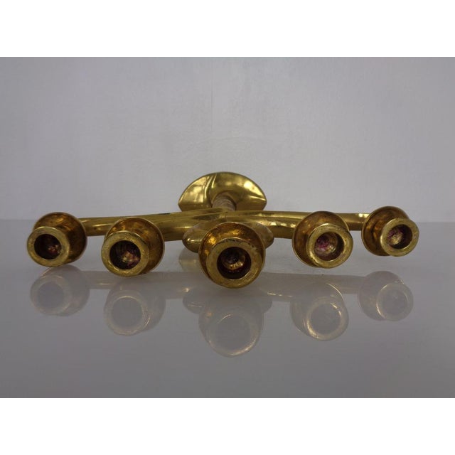 Large Brutalist Bronze Candleholder, Italy, 1960s For Sale - Image 14 of 18