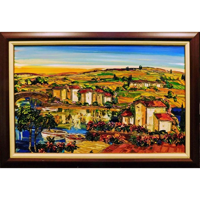 "Untitled" framed #ADL010208-02 Original Acrylic on Canvas by Maya Eventov Hand Signed by the Artist museum mounted,...
