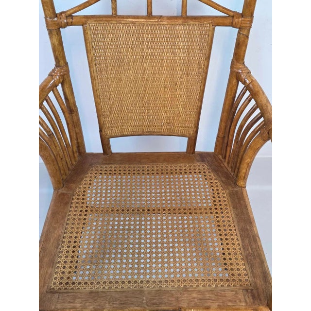 Pair of Rattan and Bamboo Chairs, Vintage For Sale - Image 9 of 9