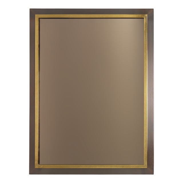 Mid-Century Belgian Mirror in Copper and Fumé Glass from Belgo Chrome, 1980s For Sale