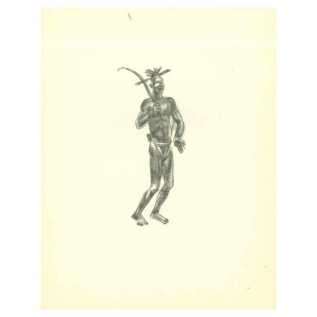 Emmanuel Gondouin, Farmer, Original Lithograph, 1930s For Sale