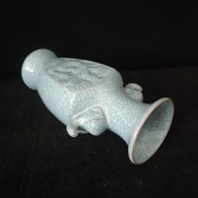 Chinese Ceramic Vase, Gun Ware Celadon Glaze Porcelain Vase For Sale - Image 10 of 10