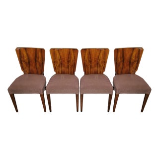 Art Deco Dining Chairs by Jindrich Halabala, Set of 4 For Sale