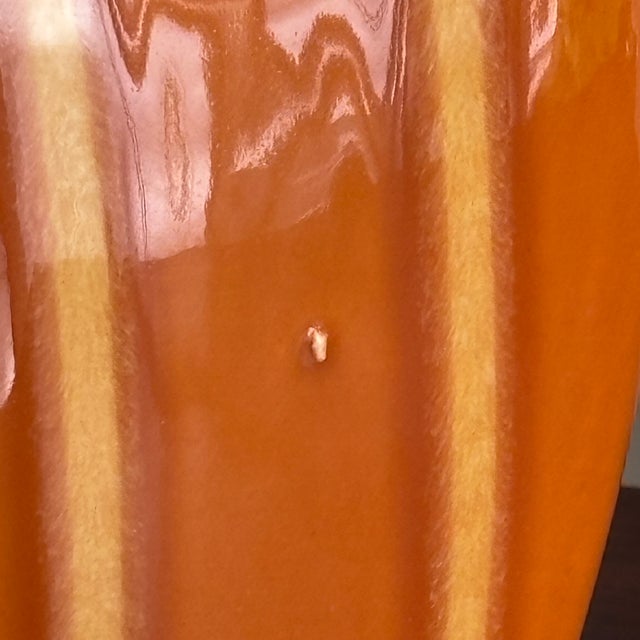 1950s Hull Pottery Striped Persimmon Vase For Sale - Image 14 of 18