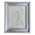 1970’s Original Abstract Charcoal Dancing Figure Study Drawing Silver Frame For Sale