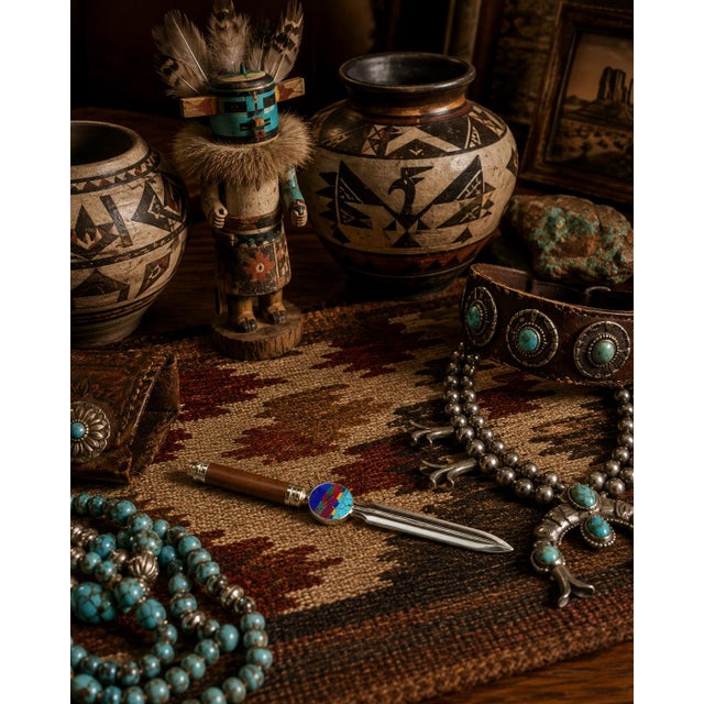 An exceptionally handsome and finely crafted David Rosales Designs letter opener, combining the celebrated designer’s...