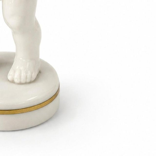 Porcelain Boy with Dog, East Germany For Sale - Image 5 of 6