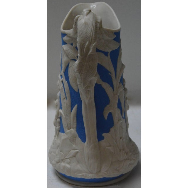 Mid 19th Century Blue and White Parian Ware Pitcher, Circa 1850s For Sale - Image 5 of 10