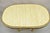 Vintage Italian Regency Style Cream & Gold Gilt Lacquered Urn Pedestal Base Dining Table with 3 Leaves. Item features 3...