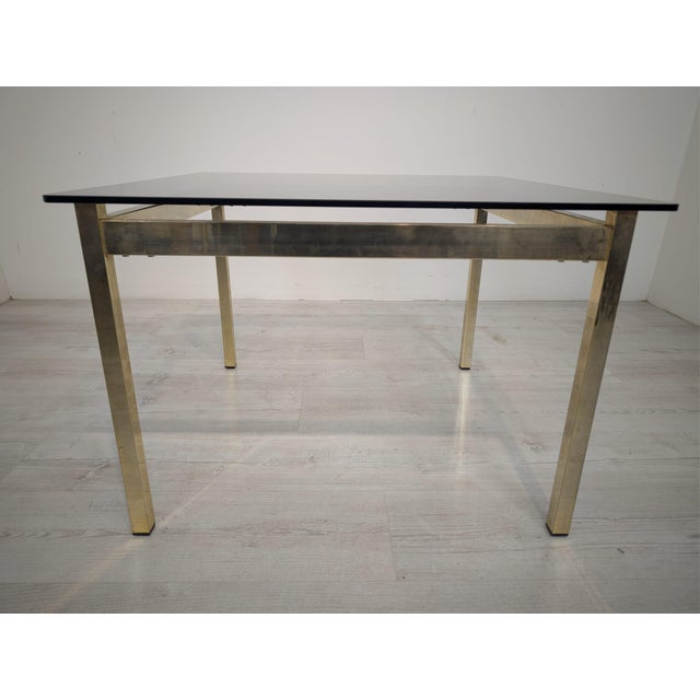 Brass and Glass Coffee Table, 1970s For Sale - Image 4 of 13