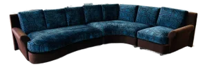 1980s Large Serpentine Sectional Styled After Vladimir Kagan. Newly Upholstered.