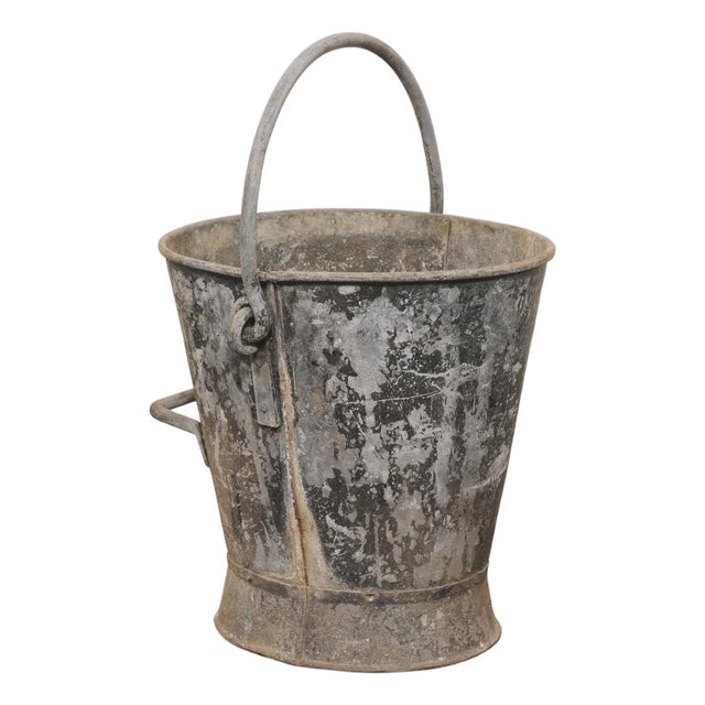 Antique French Oval Harvest or Water Bucket For Sale