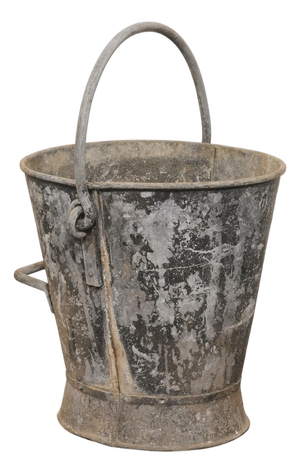 Antique French Oval Harvest or Water Bucket