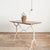 Antique French Wrought Iron Garden Bistro Table with Wooden Top, 1920s For Sale - Image 9 of 10
