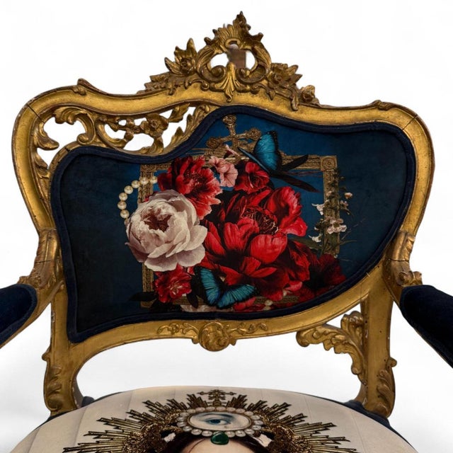 Set of Louis XV Style Gilt Armchairs For Sale - Image 12 of 18