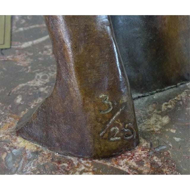 Bronze Carlos Aguilar y Linares, Large Salvador Dali Surrealist Bronze Portrait Sculpture Mexican Master Aguilar For Sale - Image 8 of 9