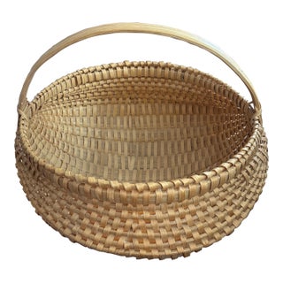 Jesse Jones 1907-2003 Signed and Dated October 1983 White Oak Gathering Basket For Sale