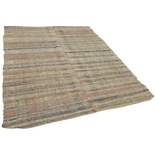 Textile Vintage Turkish Flatweave Kilim Rug For Sale - Image 7 of 7