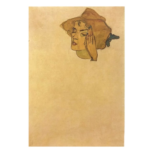 Artist: Egon Schiele Country: Austria Title: Portrait of a Lady Medium: Offset – 1 Paper: Heavy paper 16 x 12 inch...