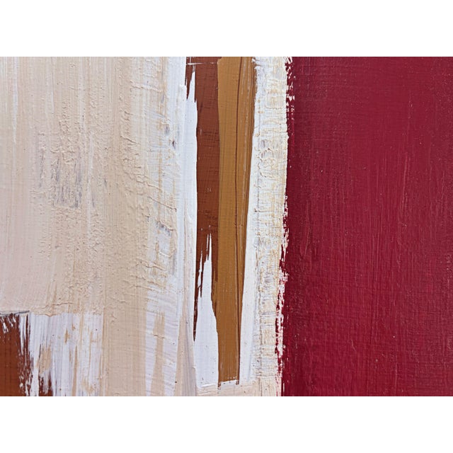 2020s “Romantic” Abstract Art in Antique Distressed Frame, Transitional Living Room Art by JTS For Sale - Image 5 of 10