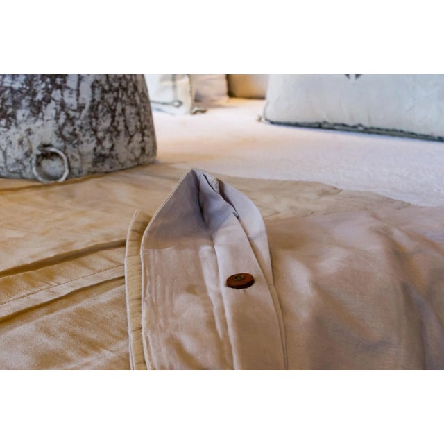 Sand Silk Blend Duvet Cover For Sale - Image 4 of 6