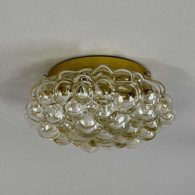 Mid-Century Modern Tinted Bubble Glass Flush Mount from Limburg, 1960s For Sale - Image 12 of 16