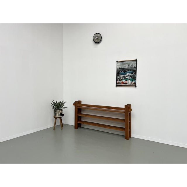 Modern Wall Shelf in Elm, 1970s For Sale - Image 15 of 18