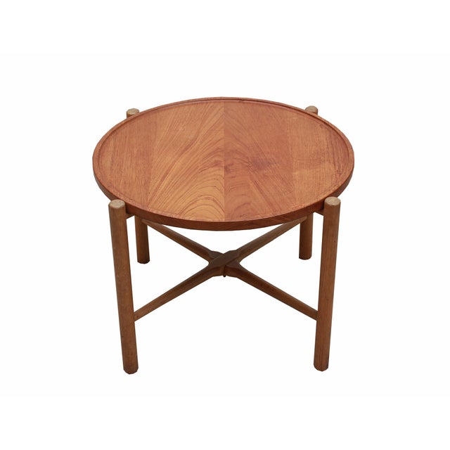 Beige Vintage AT35 Folding Coffee Table by Hans Wegner for Andreas Tuck, 1960s For Sale - Image 8 of 8