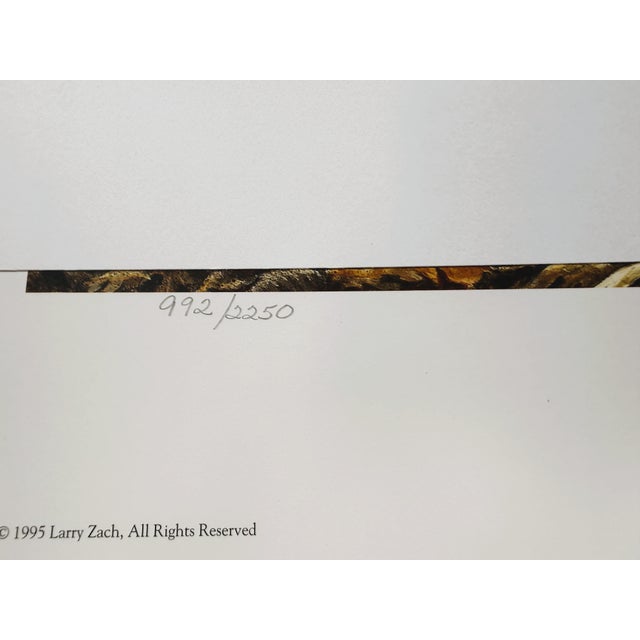 Brown 1990s Autumn Encounter - Whitetail Deer by Larry Zach ~ Le Signed Numbered Print For Sale - Image 8 of 8